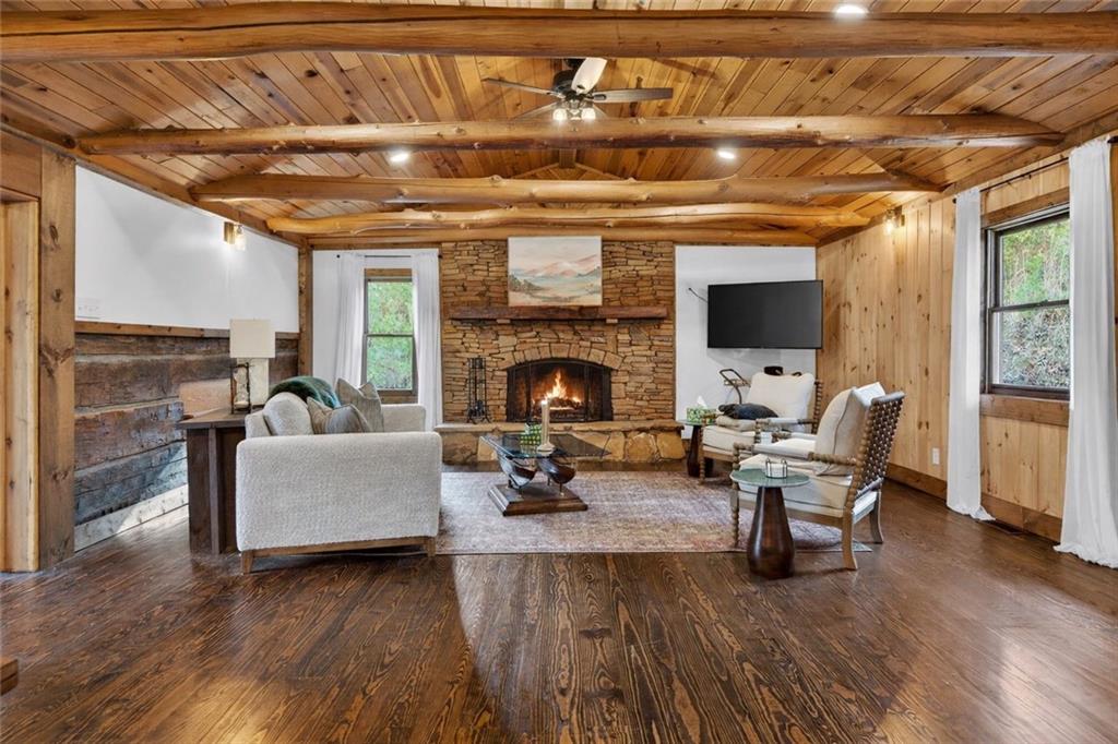 11 Collins Hollow Road Morganton, GA 30560 - Photo 5 of 55 a living room with furniture and a fireplace