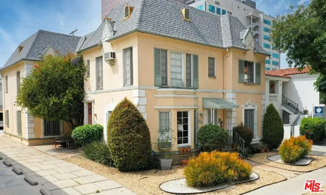 a front view of a house