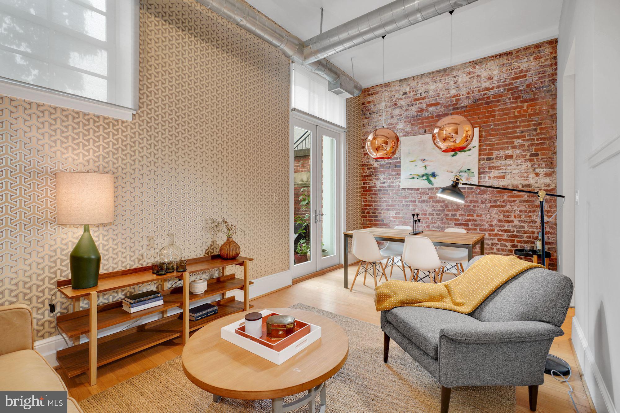 2035 2nd Street Northwest, Unit GL05 Washington, DC 20001 - Photo 12 of 30 Designer wallpaper/exposed brick