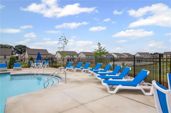 a view of a lake with houses
