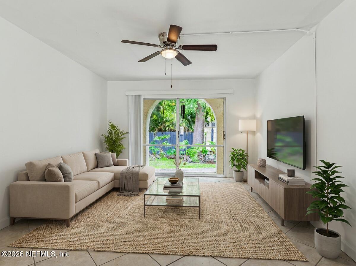 1557 El Prado Road, Unit 1 Jacksonville, FL 32216 - Photo 2 of 28 living-room-staged-prado