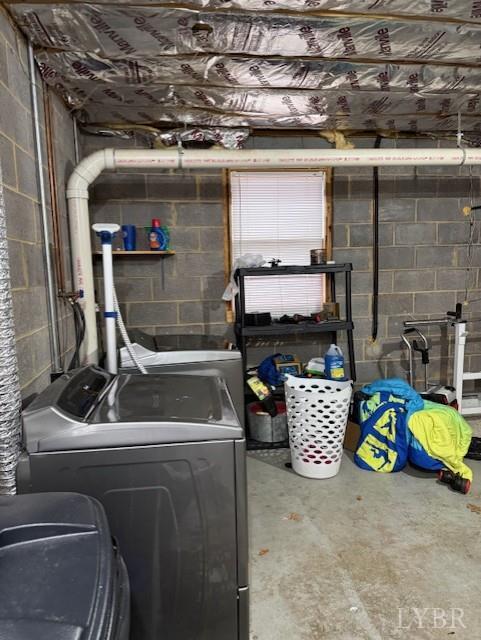 1822 Wards Ferry Road, Unit A&B Lynchburg, VA 24502 - Photo 27 of 31 a room with a washing machine