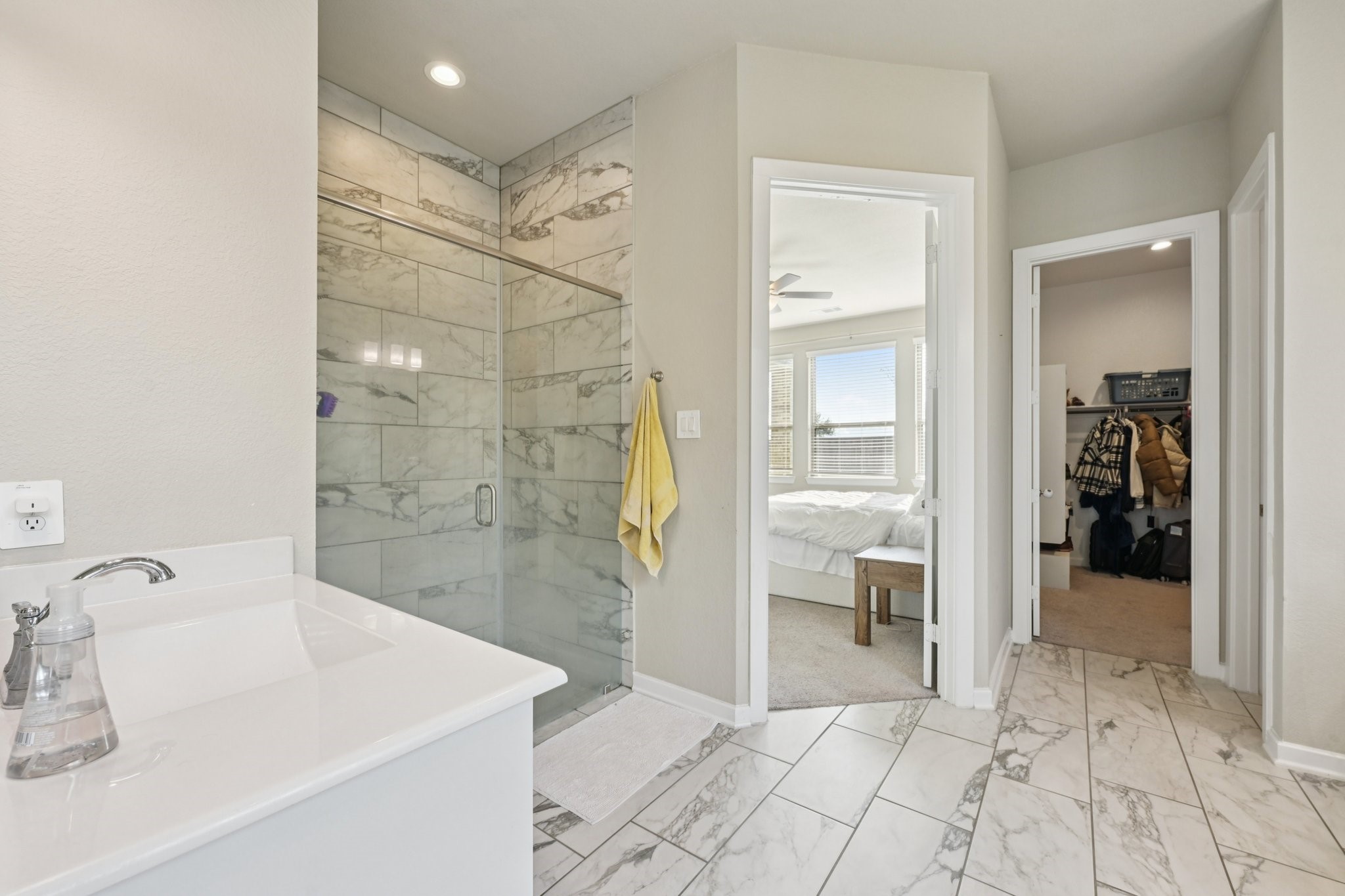 4734 Franklin Way Iowa Colony, TX 77583 - Photo 28 of 33 Primary bathroom, walk-in shower