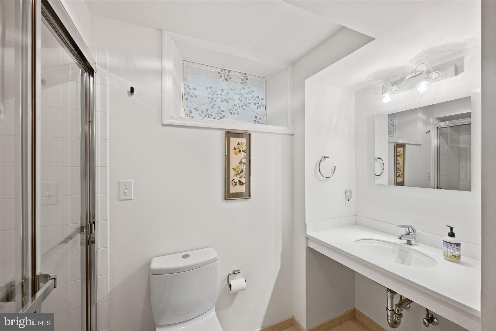 4238 50th Street Northwest Washington, DC 20016 - Photo 48 of 55 a view of bathroom with a toilet sink and mirror