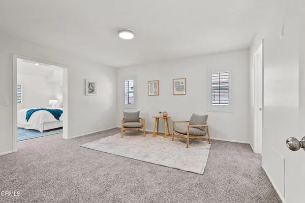 a view of livingroom with furniture and wooden floor
