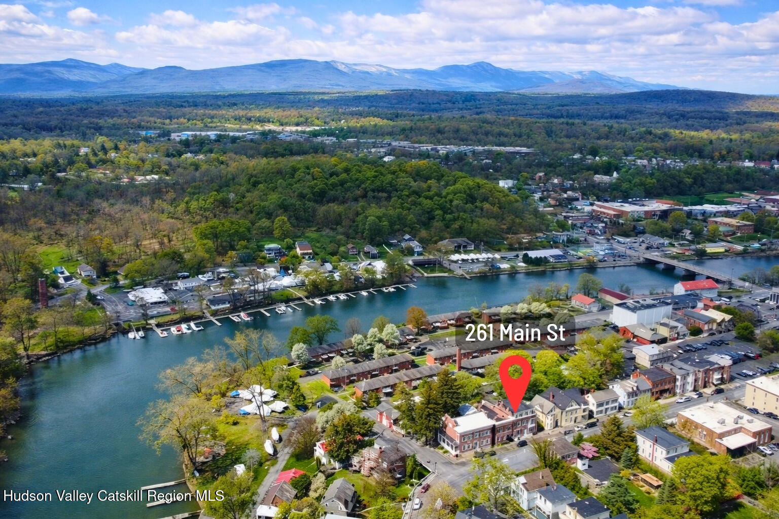 261 Main Street, Unit 6 Catskill, NY 12414 - Photo 9 of 10 a view of a city with a lake view