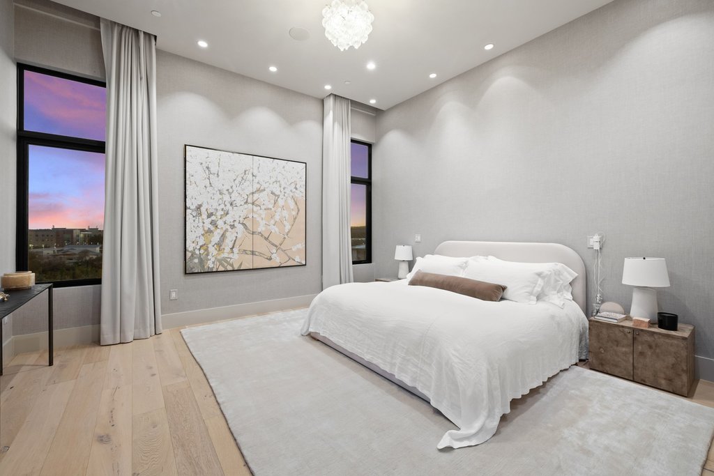 5 Inwood Cove Austin, TX 78746 - Photo 14 of 39 Bedroom with light wood finished floors and recessed lighting