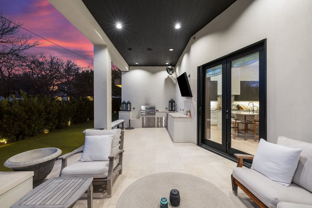 5 Inwood Cove Austin, TX 78746 - Photo 19 of 39 View of patio with french doors and an outdoor kitchen and area to lounge
