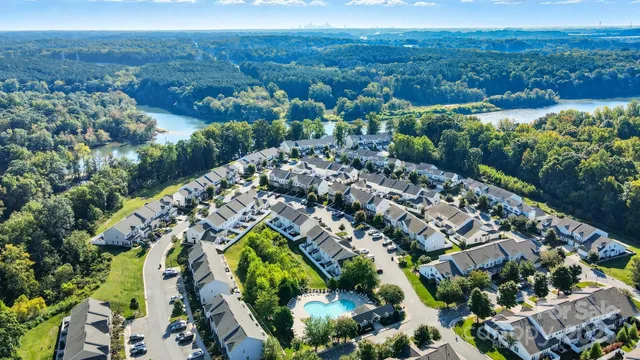 an aerial view of multiple house