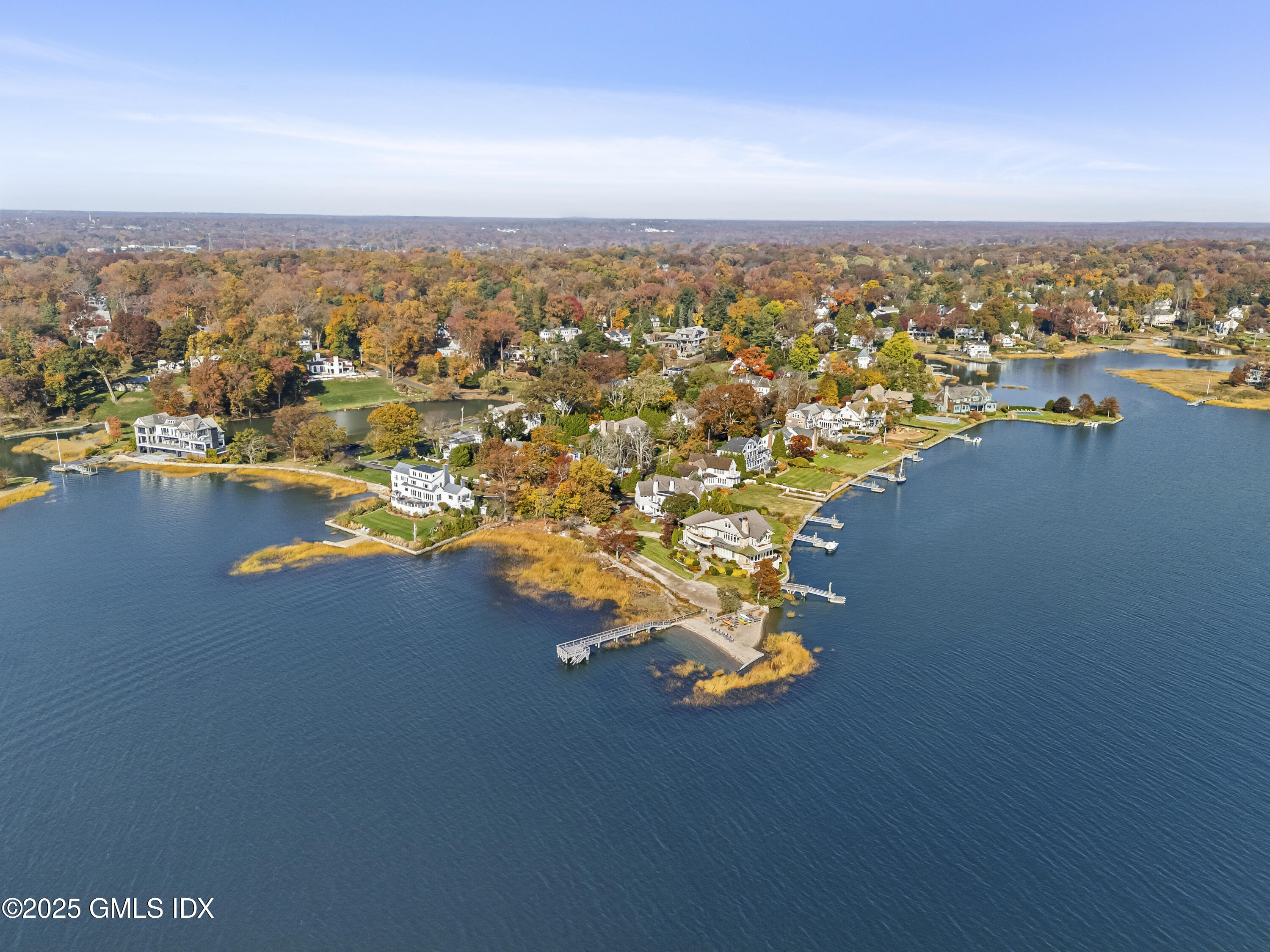 45 Willow Road Riverside, CT 06878 - Photo 14 of 14 an aerial view of ocean and residential houses with outdoor space