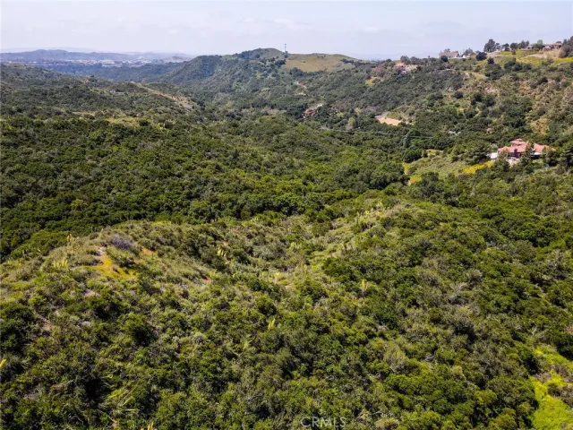 a view of a field with a mountain in the background