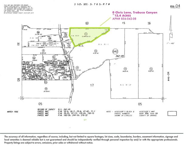 $425,000 | 0 Chris Trabuco Canyon, Trabuco Canyon, CA 92679