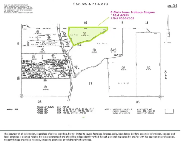 $425,000 | 0 Chris Trabuco Canyon, Trabuco Canyon, CA 92679