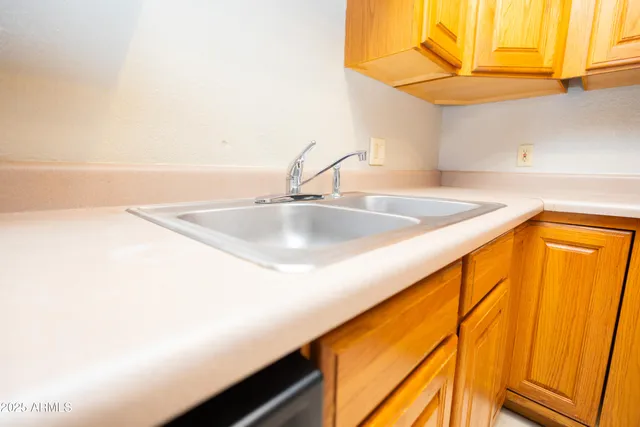 a view of a swimming pool with a sink