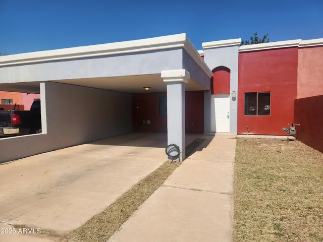 a view of a house with a outdoor space