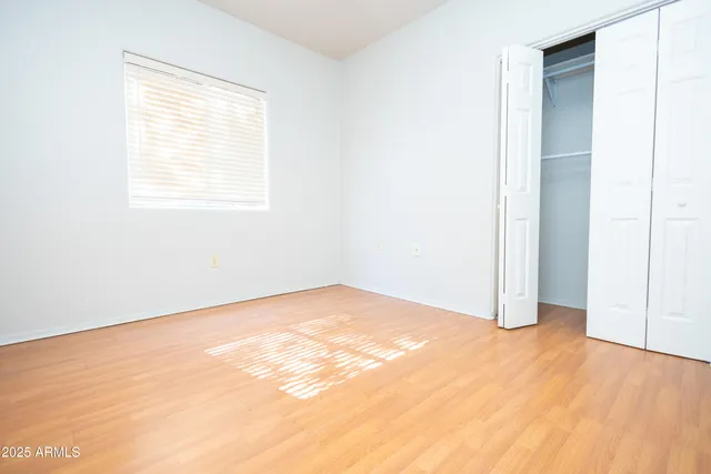 an empty room with a natural light