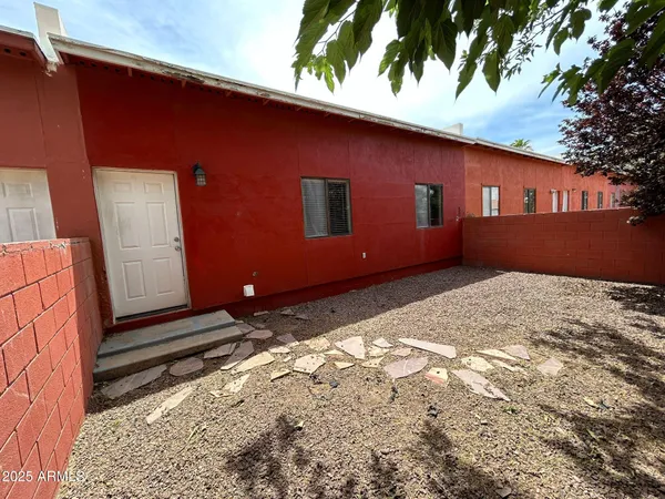 a backyard of a house