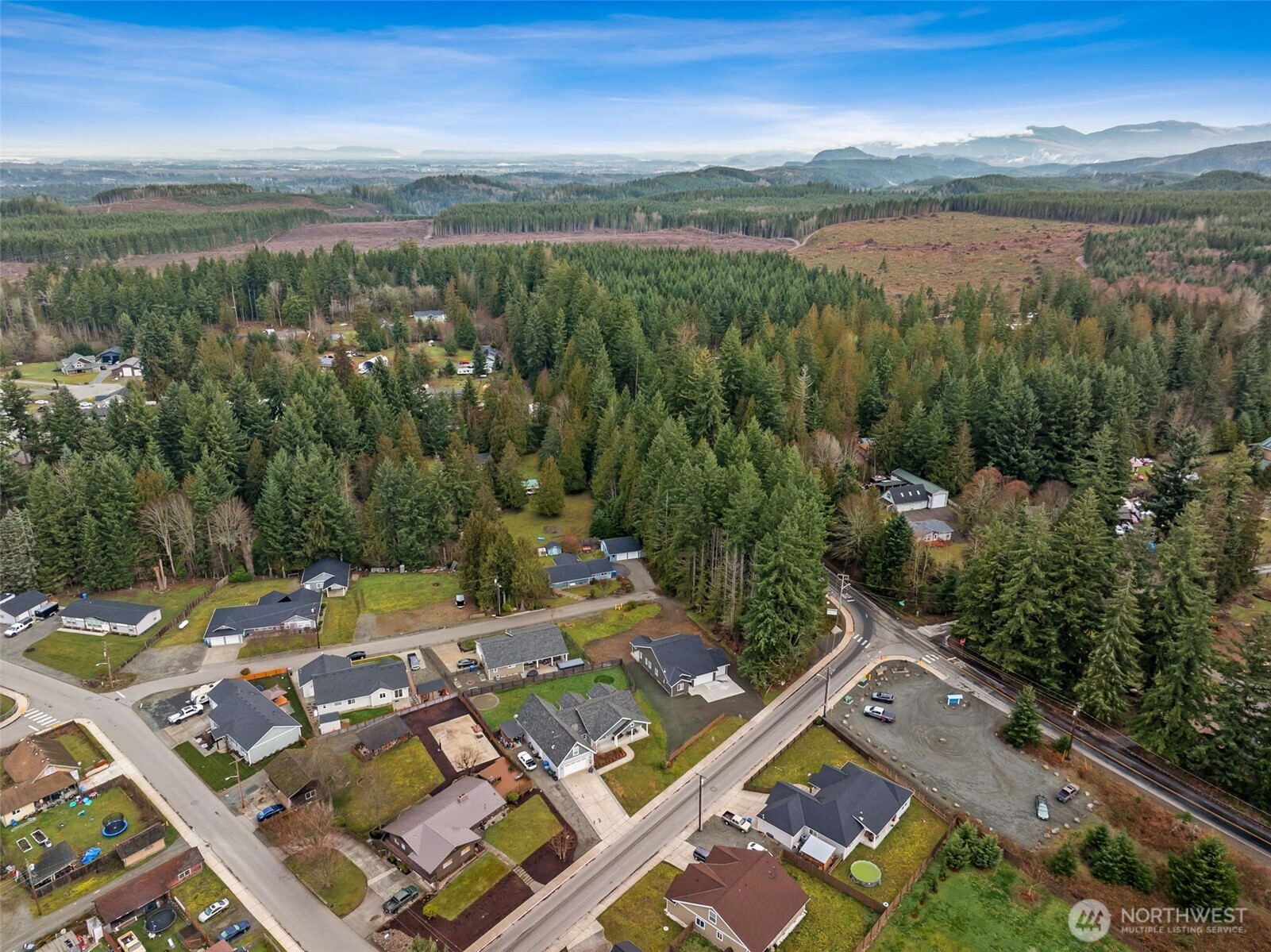 401 Pershing Avenue Carbonado, WA 98323 - Photo 30 of 38 an aerial view of residential houses with outdoor space