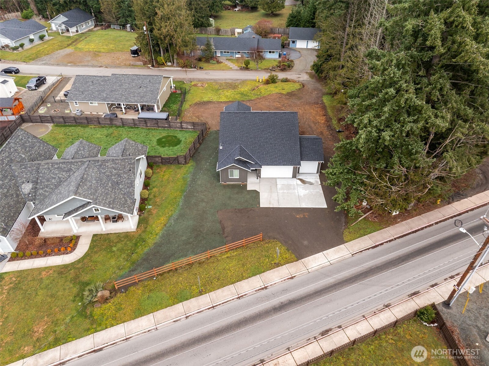 401 Pershing Avenue Carbonado, WA 98323 - Photo 35 of 38 an aerial view of residential houses with outdoor space