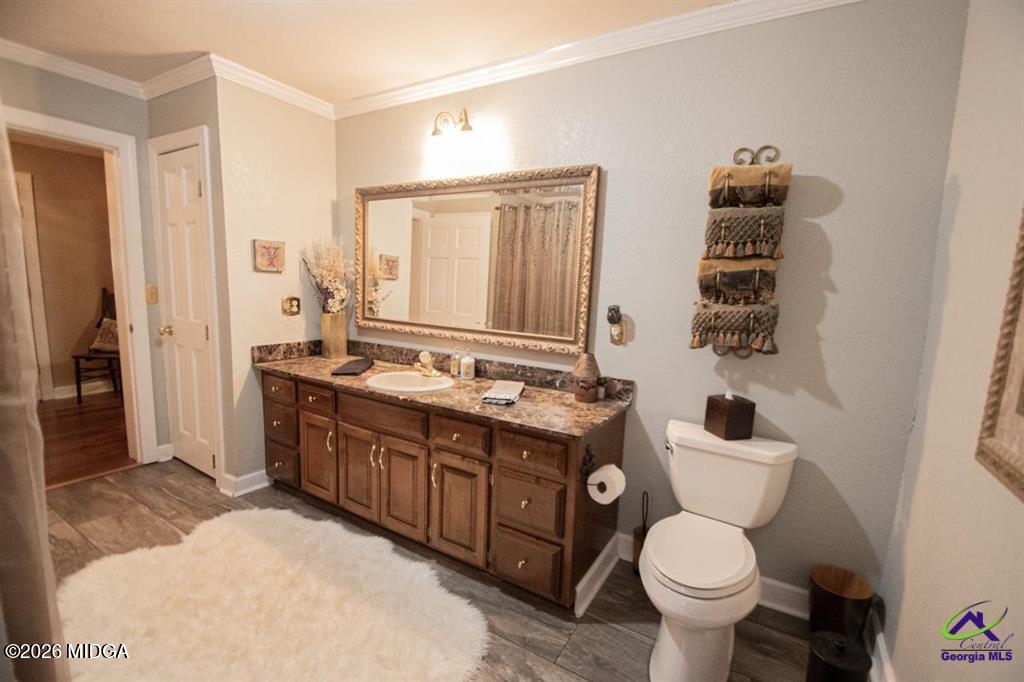 1441 Zenith Mill Road Roberta, GA 31078 - Photo 47 of 80 a bathroom with a double vanity sink mirror and toilet