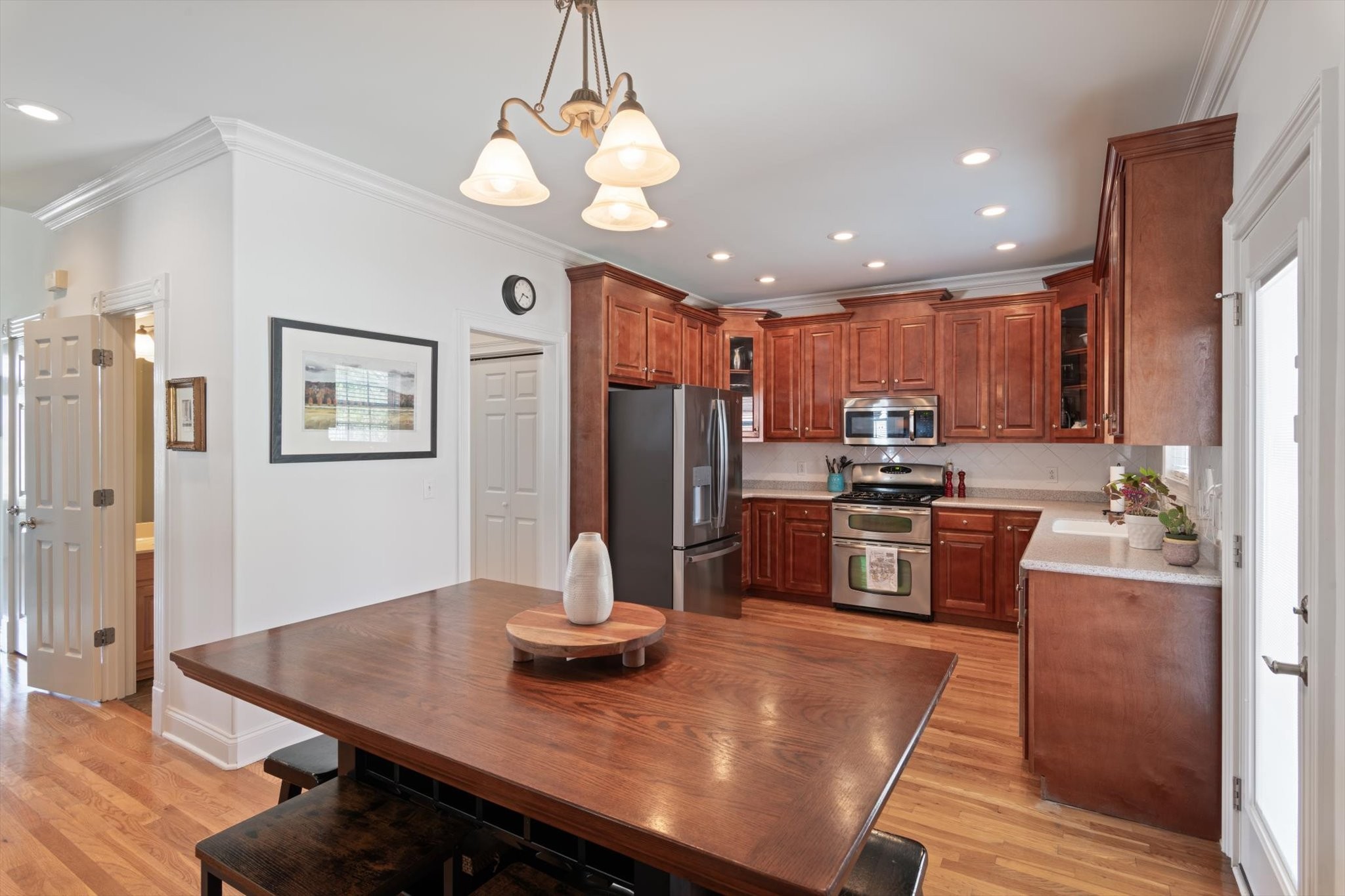 2910 Sulphur Springs Road Murfreesboro, TN 37129 - Photo 15 of 44 a kitchen with stainless steel appliances granite countertop a sink refrigerator and cabinets