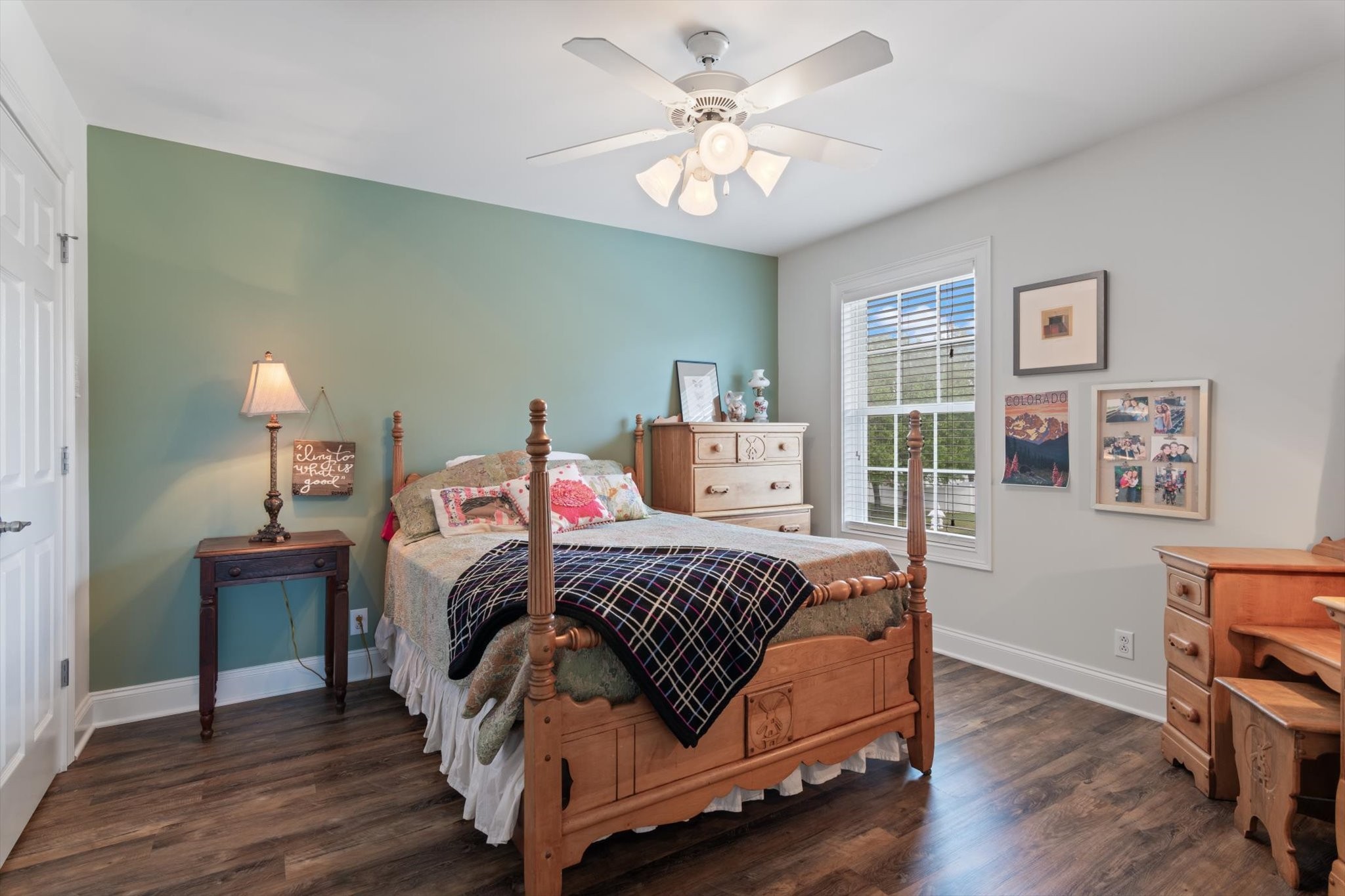 2910 Sulphur Springs Road Murfreesboro, TN 37129 - Photo 36 of 44 a bedroom with a bed and a chandelier