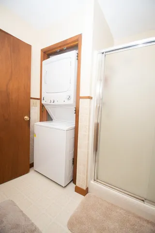 a view of a room with door