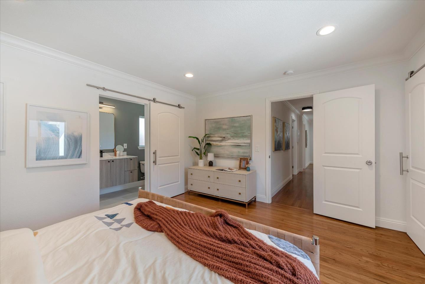 1314 Crestfield Drive San Jose, CA 95125 - Photo 23 of 43 a bedroom with a bed and wooden floor