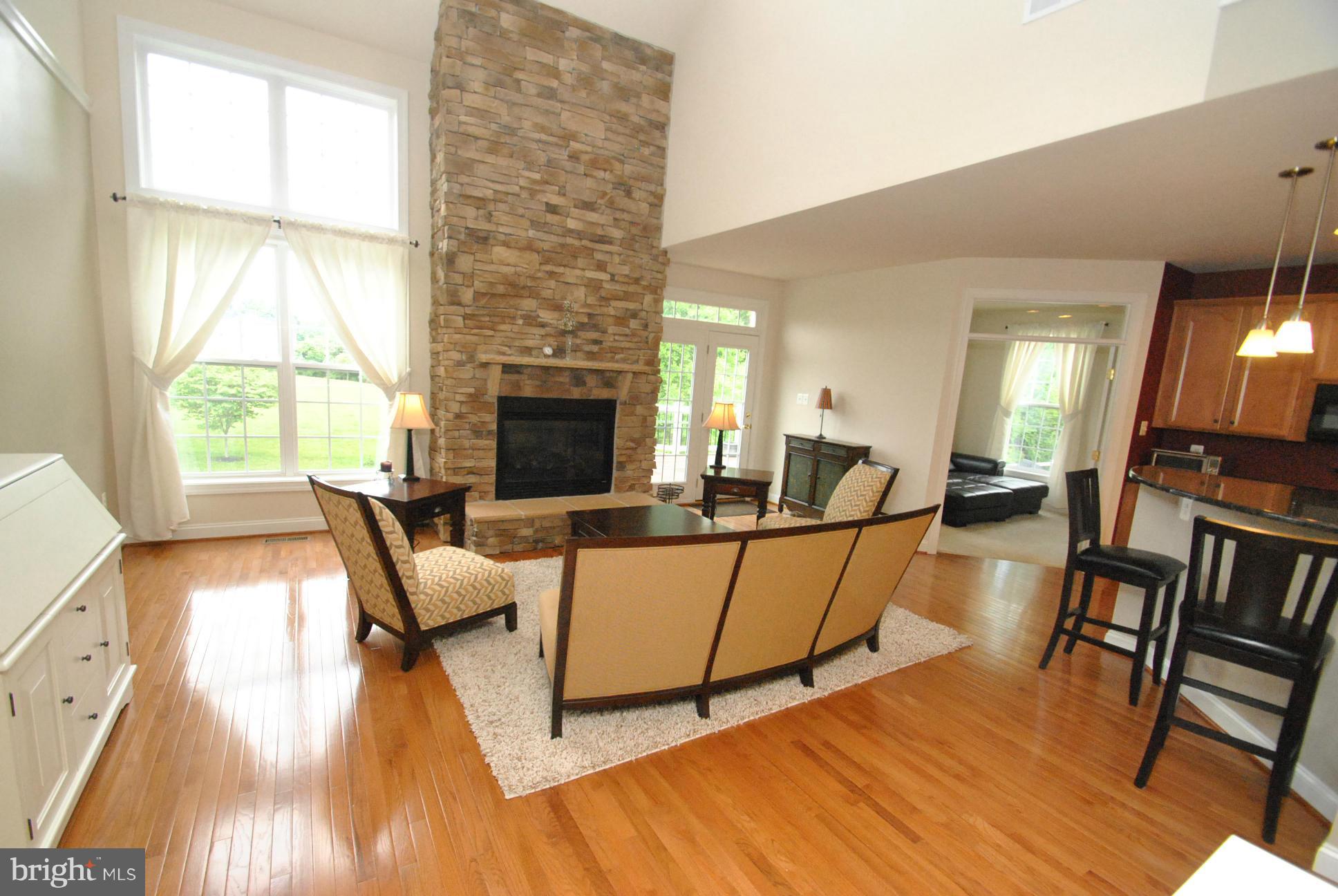 5121 Bright Owl Road Perry Hall, MD 21128 - Photo 6 of 30 2 STORY OPEN FAMILY ROOM W/STONE HEARTH FIREPLACE