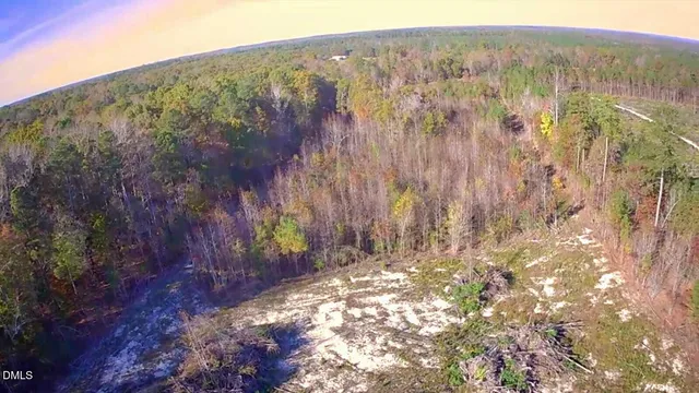 a view of a yard from a balcony