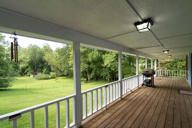 a view of a backyard with a garden