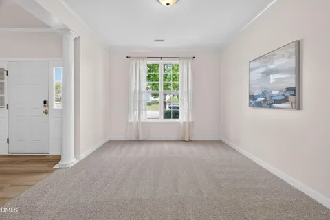 a view of livingroom with hardwood floor and window