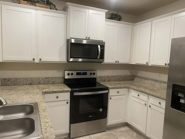 a room with a table and a chair