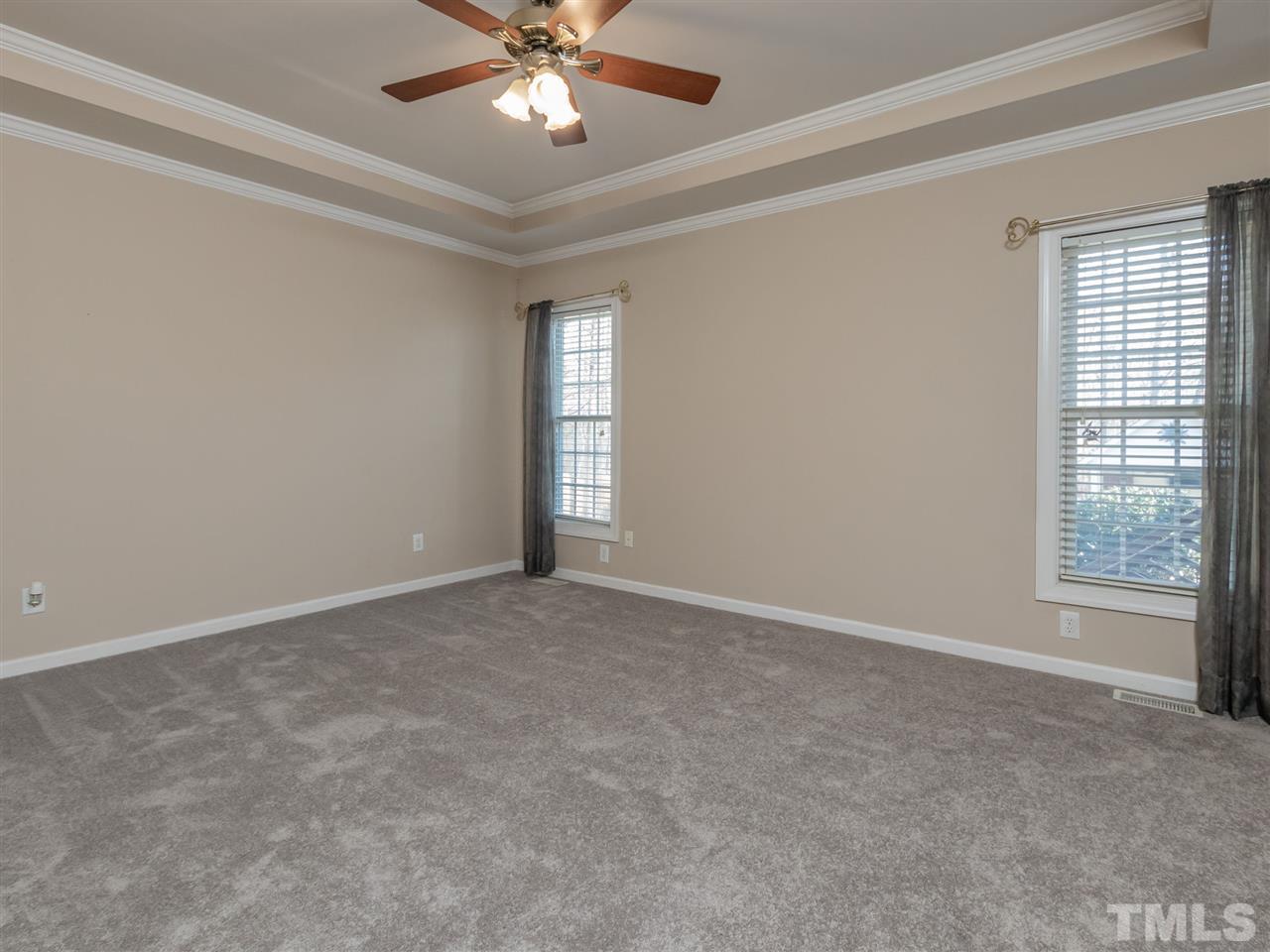 2864 Anfield Road Raleigh, NC 27606 - Photo 12 of 30 Good sized first floor master with new carpet and fan.