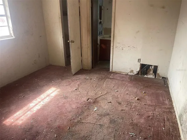 a view of a room with closet