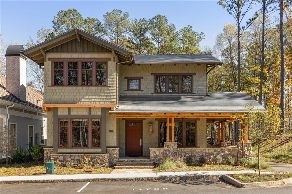 a front view of a house