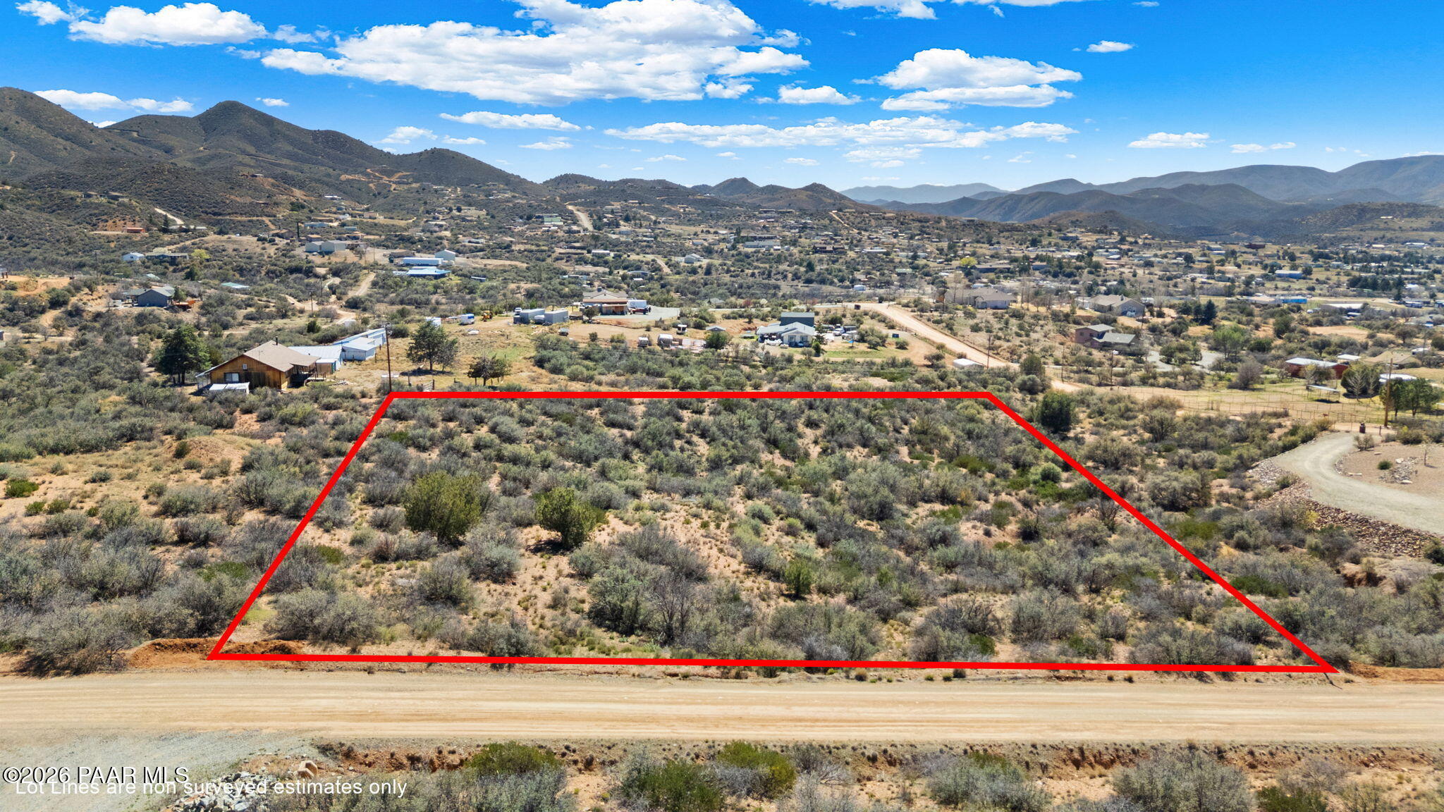 14563 East Ridge Way Dewey-Humboldt, AZ 86327 - Photo 7 of 16 7-Aerial (4) Lot Lines