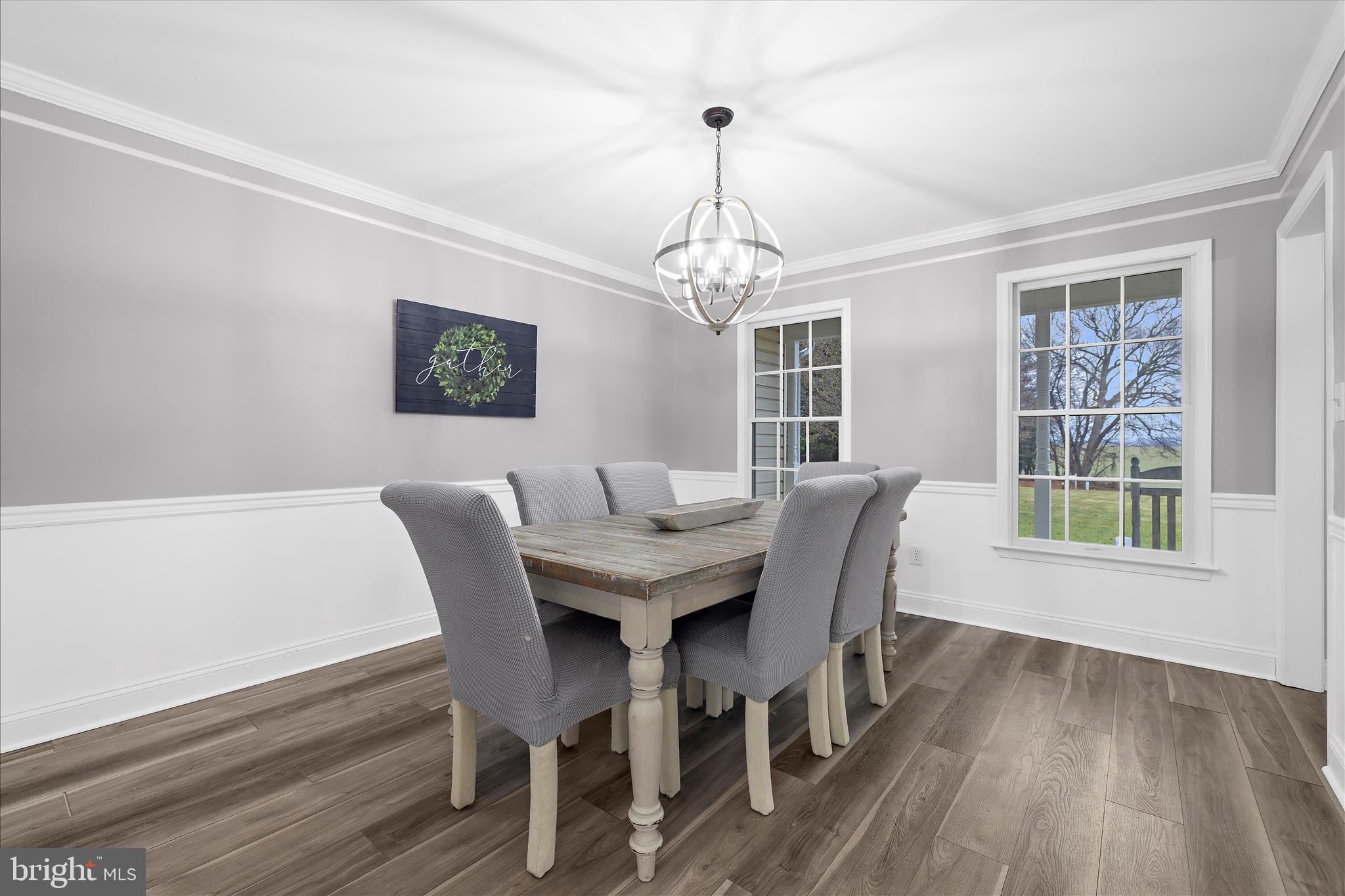 847 Stansbury Road Pylesville, MD 21132 - Photo 13 of 55 Formal Dining RM with Updated lighting and molding