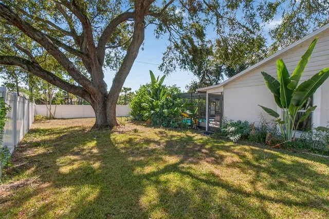 a view of a house with a tree in the yard
