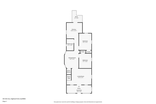 $499,900 | 38 South 6th Avenue, Highland Park, NJ 08904