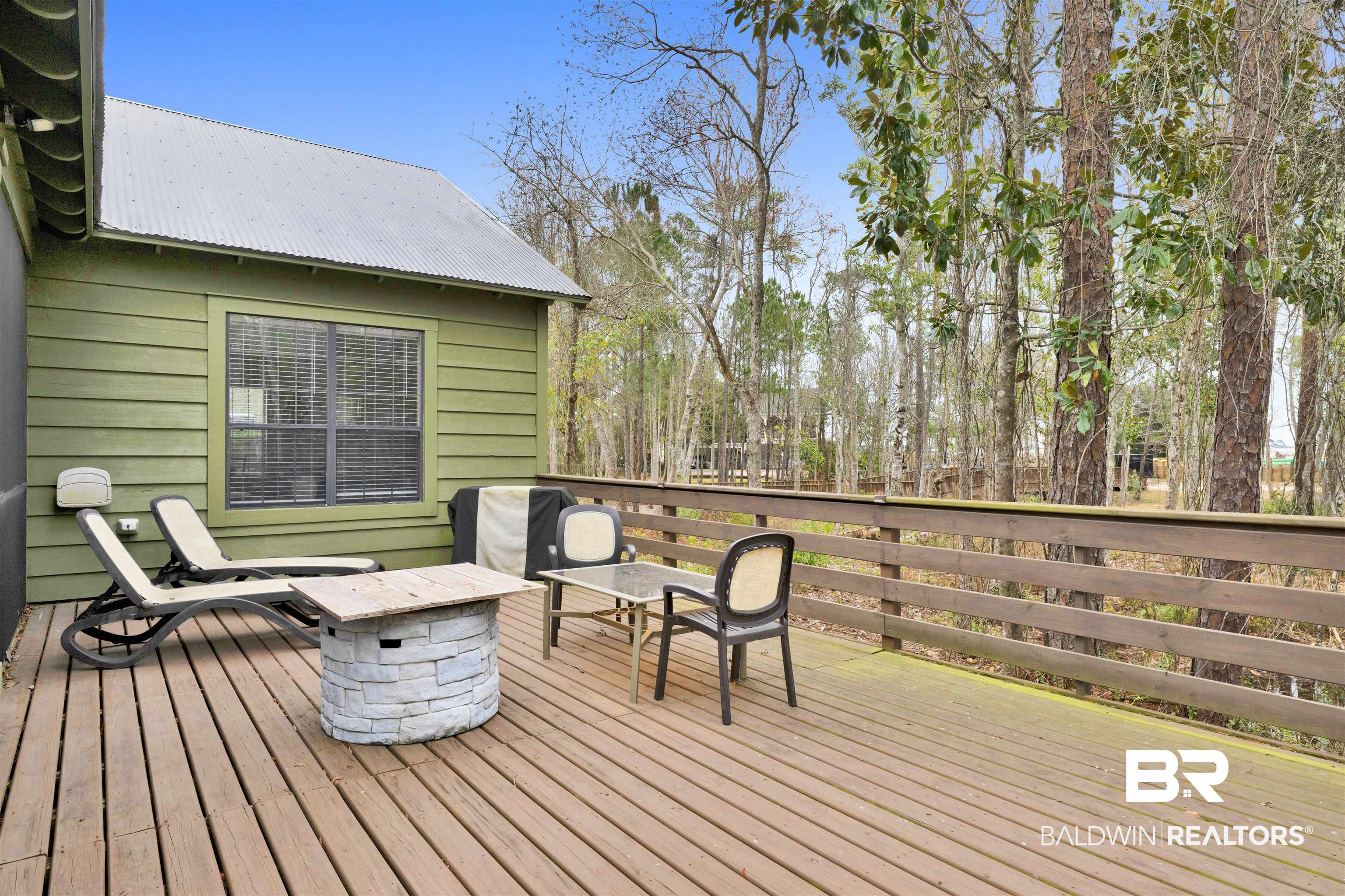 4650 Griffith Marina Road, Unit LOT 24 Orange Beach, AL 36561 - Photo 30 of 34 Wooden terrace featuring a fire pit and grilling area