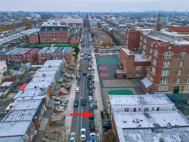 an aerial view of a city