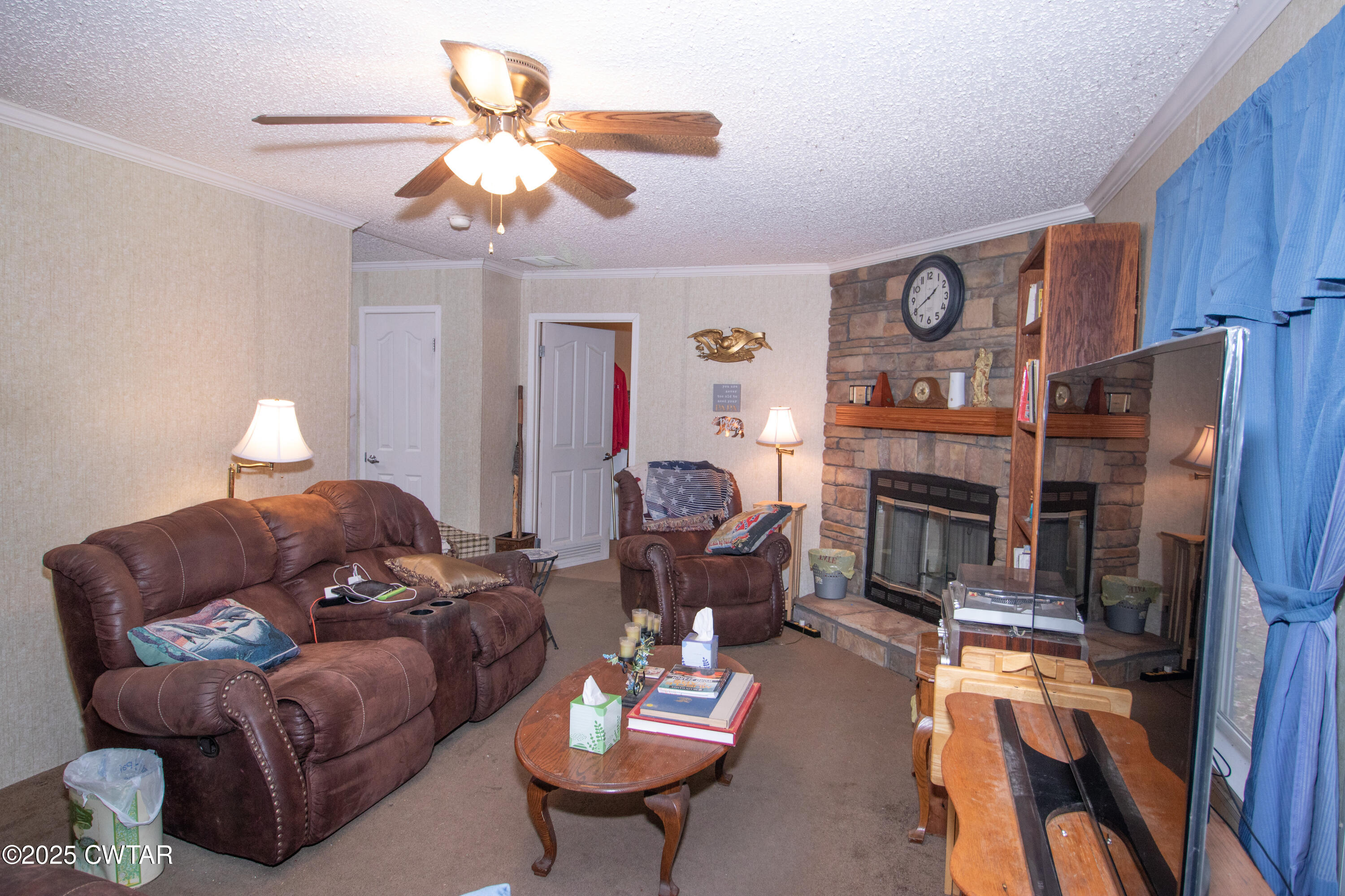 6599 Chestnut Bluff Road Friendship, TN 38034 - Photo 9 of 33 a living room with furniture and a fireplace