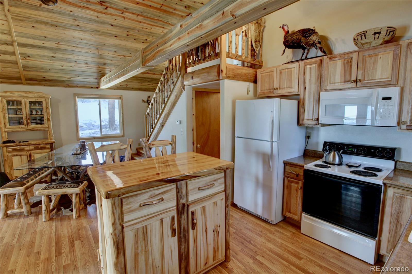530 Red Feather Road Cotopaxi, CO 81223 - Photo 14 of 46 a kitchen with stainless steel appliances granite countertop a stove and a refrigerator