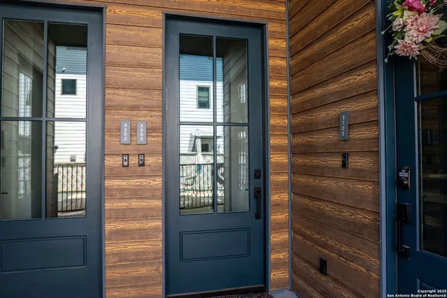 a city view with outdoor seating