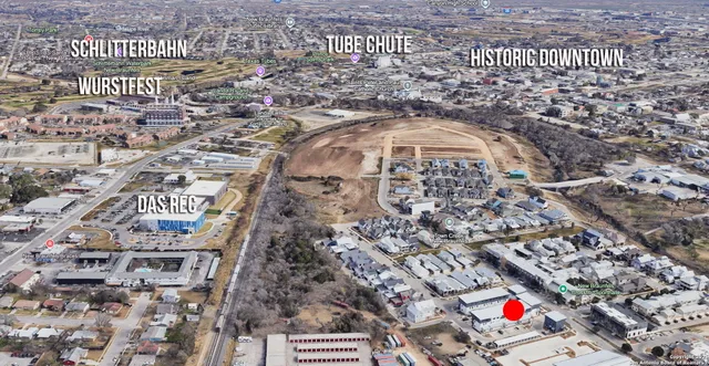 an aerial view of city