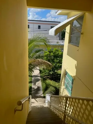 a view of a door of a house