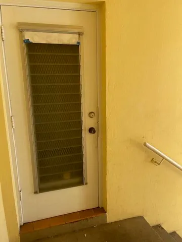 a view of a door