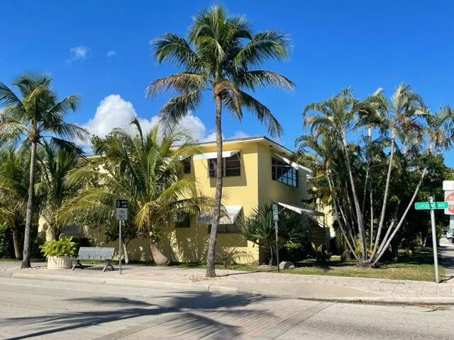 a front view of a house with a tree