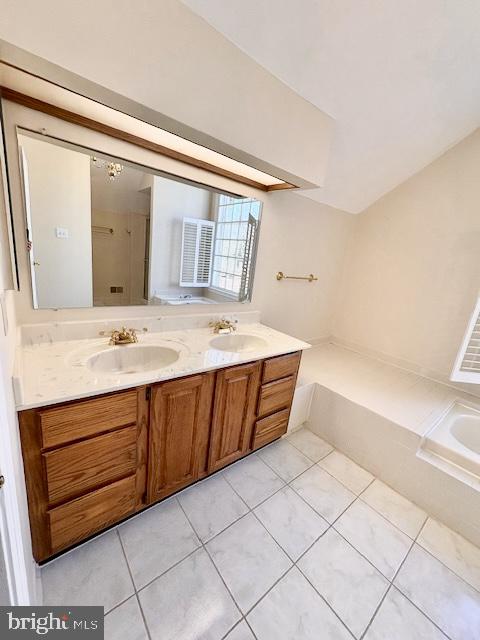 6825 Spring Beauty Court Springfield, VA 22152 - Photo 33 of 51 a bathroom with a sink vanity and mirror